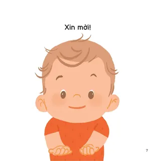 Bé học nói Xin mời lịch sự