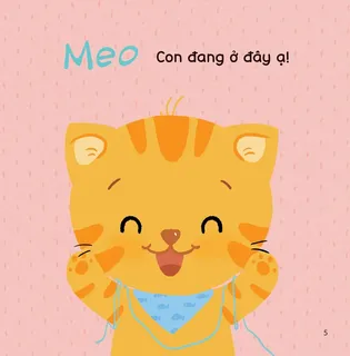 Mèo con vui vẻ chào hỏi ú òa
