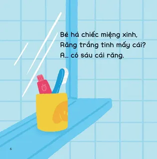Bé đánh răng - sáu chiếc răng trắng xinh