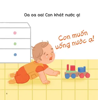 Bé khóc đòi uống nước vì khát