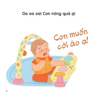 Bé khóc vì nóng, muốn cởi áo