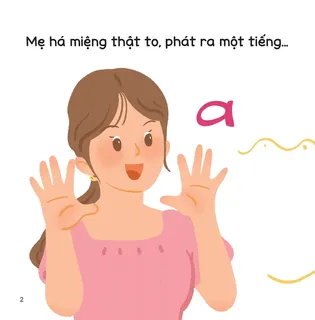 Mẹ dạy bé phát âm chữ A