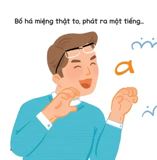 Bố dạy bé phát âm chữ A
