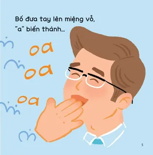 Bố vỗ tay miệng tạo âm oa oa