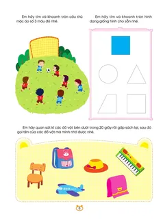 Bài tập quan sát nhận dạng hình khối và ghi nhớ