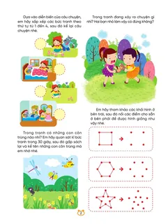 Bài tập tư duy sắp xếp hình và quan sát côn trùng