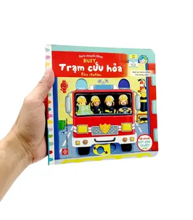 Bìa sách xe cứu hỏa và đội lính cứu hỏa