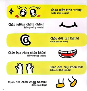 Chào các bộ phận cơ thể song ngữ Việt-Anh