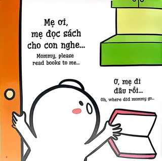 Bé tìm mẹ để được đọc sách