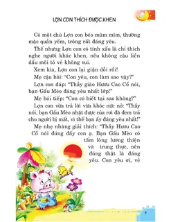 Lợn Con thích được khen - bài học trung thực