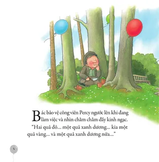 Bác Percy đếm bóng bay trong công viên