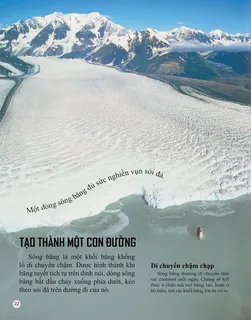 Sông băng tạo thành con đường trên núi