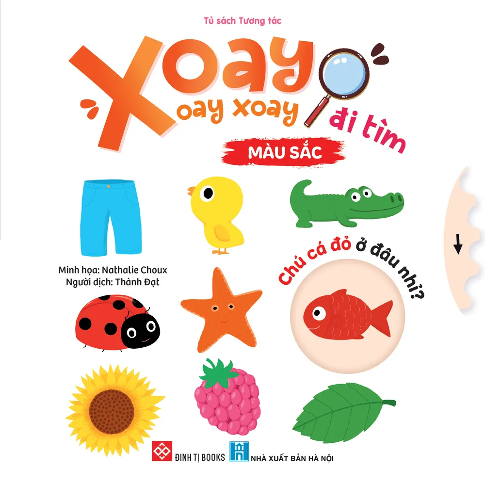 Màu Sắc bìa cứng cho bé 0 tuổi của Nathalie Choux, bìa trắng rực rỡ nhiều màu