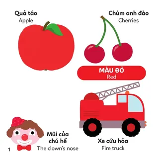 Bài học màu đỏ với các vật quen thuộc