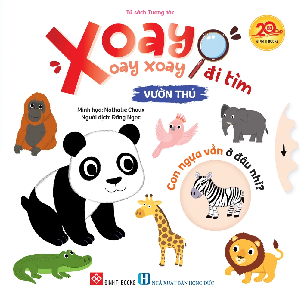 Vườn Thú bìa cứng cho bé 0 tuổi của Nathalie Choux, NXB Hồng Đức, bìa trắng rực rỡ